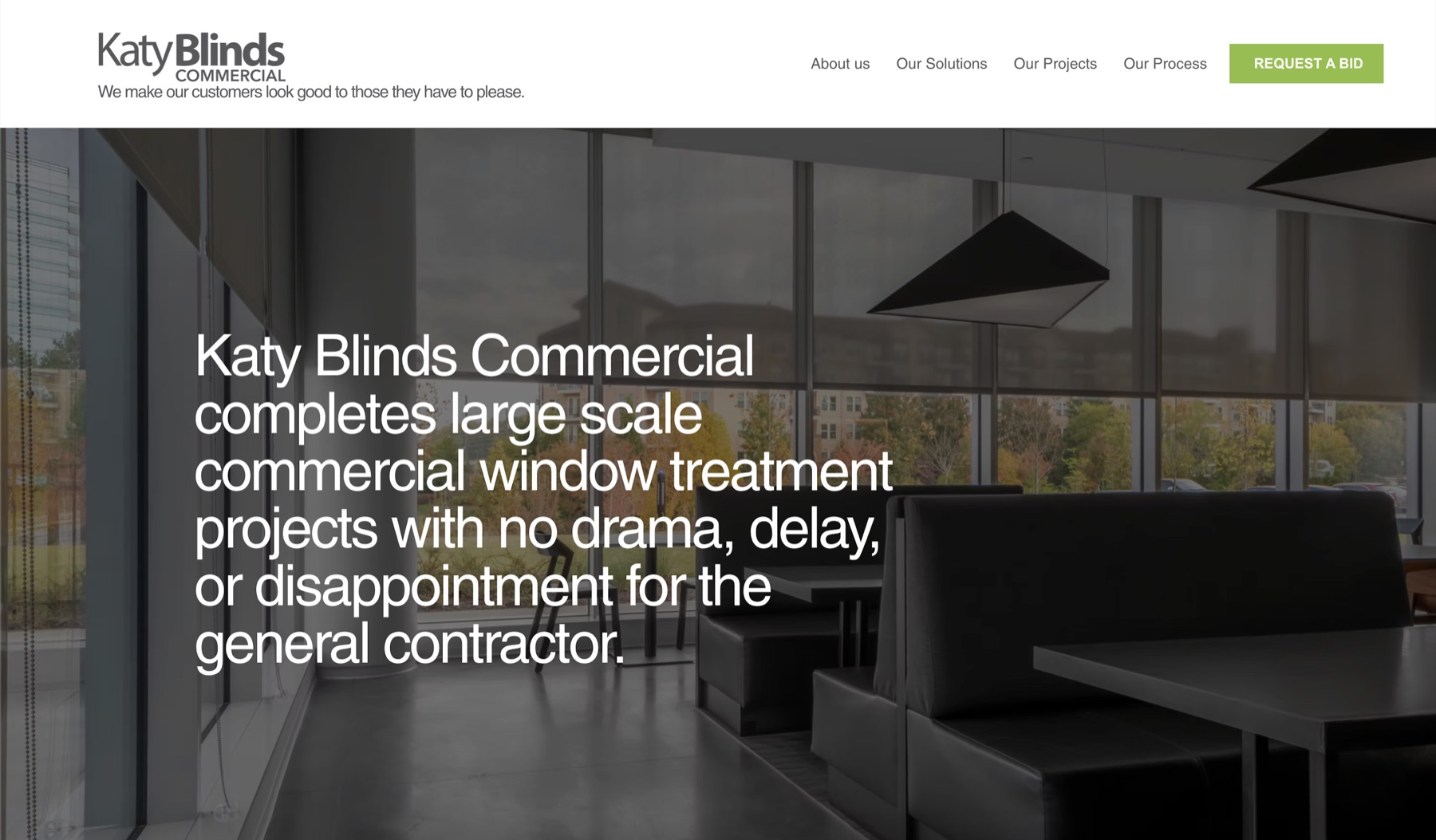 Katy Blinds Commercial website